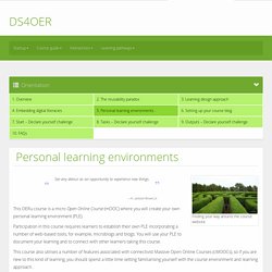 Personal learning environments