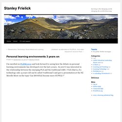 Personal learning environments 3 years on