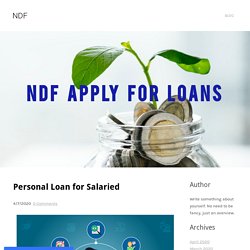 Personal Loan for Salaried - NDF