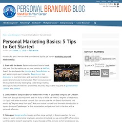 Personal Marketing Basics: 5 Tips to Get Started