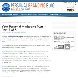 Your Personal Marketing Plan – Part 5 of 5