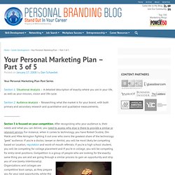 Your Personal Marketing Plan – Part 3 of 5