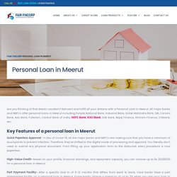Personal Loan in Meerut