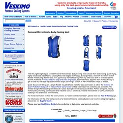Personal Microclimate Body Cooling Vest - Veskimo Personal Cooling Systems