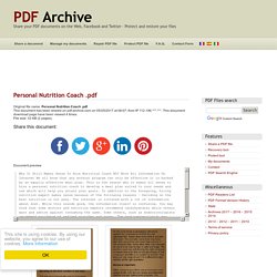 Personal Nutrition Coach .pdf - PDF Archive