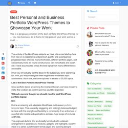 Best Personal and Business Portfolio WordPress Themes to Showcase Your Work