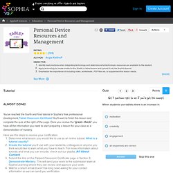 Personal Device Resources and Management Tutorial