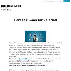 Personal Loan for Salaried – Business Loan