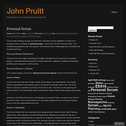 Personal Scrum « John Pruitt