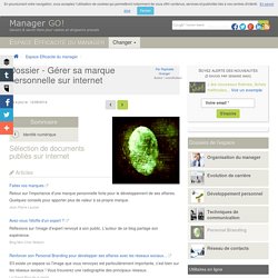 Personal Branding et identité numérique, sélection d'articles pe