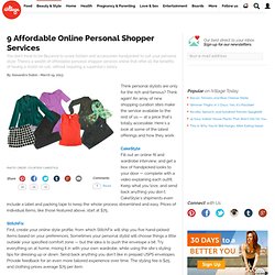 Personal Shopper: Online Personal Stylist Services