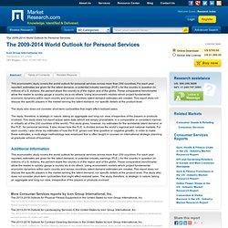 The 2009-2014 World Outlook for Personal Services