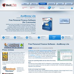 Free Personal Finance Software - Quicken Alternative - AceMoney
