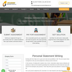 Personal Statement Writing