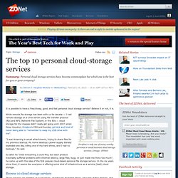 The Top 10 Personal Cloud-Storage Services
