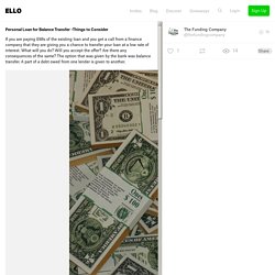 Personal Loan Balance Transfer - thefundingcompany