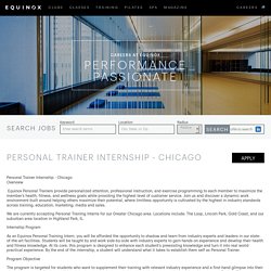 Personal Trainer Internship - Chicago at EQUINOX