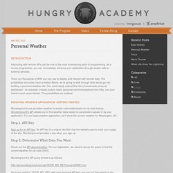 Personal Weather - hungry academy