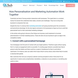 How Personalisation and Marketing Automation Work Together