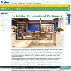 Ex Nihilo: Personalised Perfumery