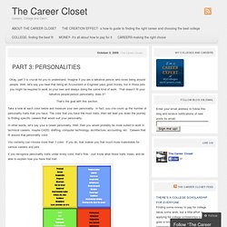 PART 3: PERSONALITIES « The Career Closet