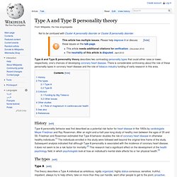 Type A and Type B personality theory