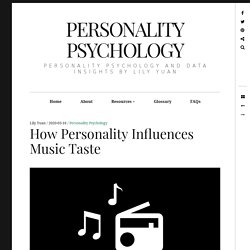 How Personality Influences Music Taste