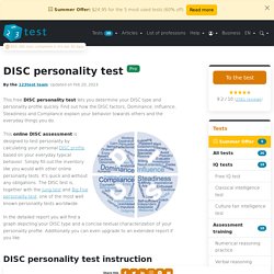 DISC personality test - take this free DISC types test online at 123test.com