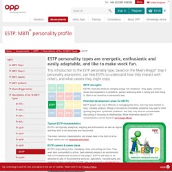 ESTP personality profile – Myers Briggs (MBTI) personality types