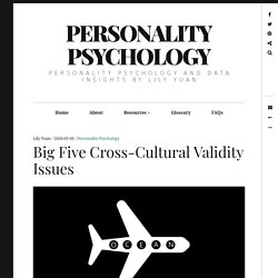 Big Five Cross-Cultural Validity Issues