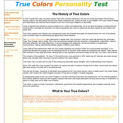 True Colors Personality Research and History