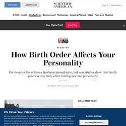 How Birth Order Affects Your Personality