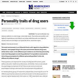 Personality traits of drug users