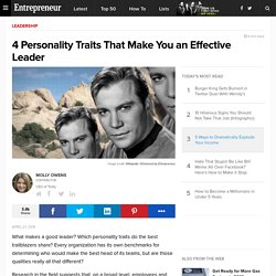 4 Personality Traits That Make You an Effective Leader