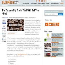 The Personality Traits That Will Get You Hired