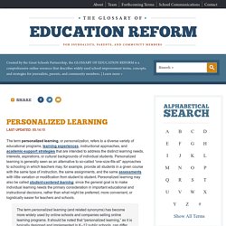 Personalized Learning Definition
