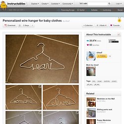 Personalized wire hanger for baby clothes