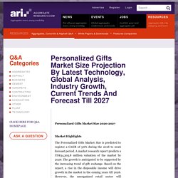 Personalized Gifts Market Size Projection By Latest Technology, Global Analysis, Industry Growth, Current Trends And Forecast Till 2027