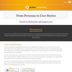 From Personas to User Stories