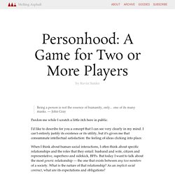 Personhood: A Game for Two or More Players
