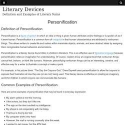Personification - Examples and Definition of Personification