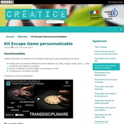 Kit Escape Game personnalisable - Créatice