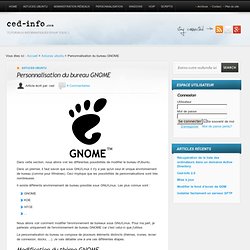Personnalisation du bureau GNOME