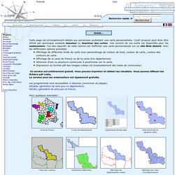 Outil de génération de carte personnalisée pour imprimer ou afficher sur votre site (France ou département)