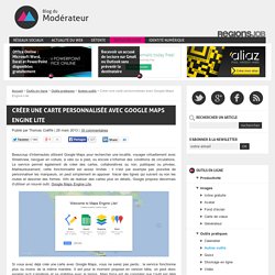 Créer une carte personnalisée avec Google Maps Engine Lite