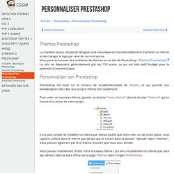 Personnaliser Prestashop