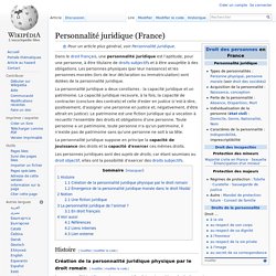 Personnalité juridique (France)