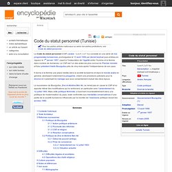 Article sur Code du statut personnel (Tunisie) - Orange Encyclopédie par Wikipédia