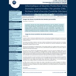 Usages des drones et protection des données personnelles - Fil d’actualité du Service Informatique et libertés du CNRS