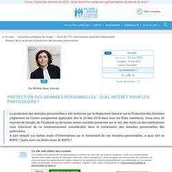 Protection des données personnelles : quel intérêt pour les particuliers ? Par Michèle Bauer, Avocate.